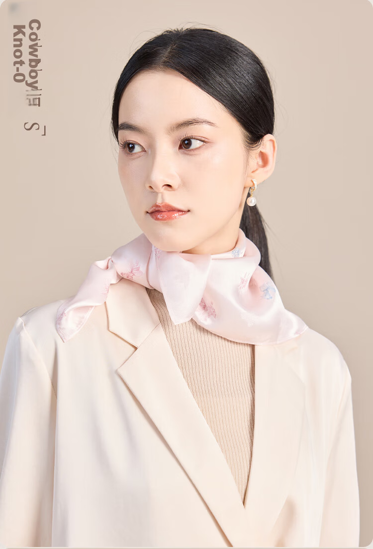JIUMU 100% Mulberry Silk Scarf, Large Square Shawl, Gift for Teachers And Mothers, Birthday Present, Gift Box Packaging 7
