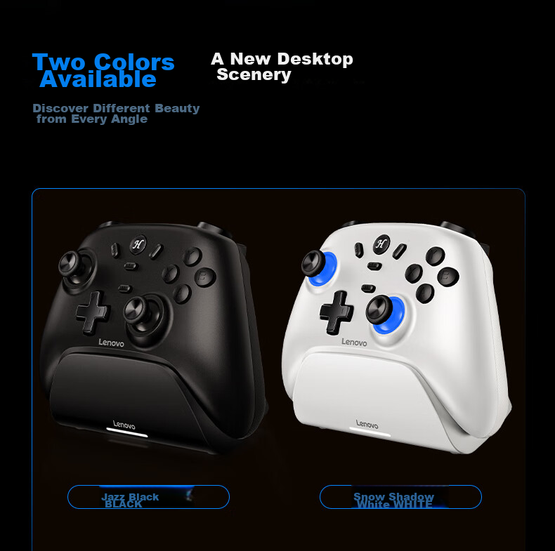 Lenovo S07 Wireless Bluetooth Game Controller Switch 2-in-1 Xbox Wired PC Mobile NS Steam Controller Dual Shadow Wonderland Mingmo Abyss Virtual Feather Single White 16