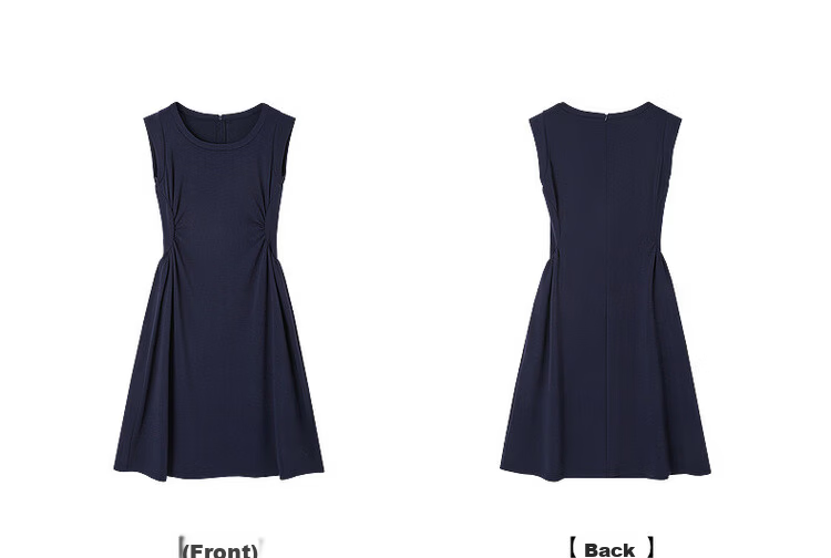 Demana [Cloud Soft Air Layer] Summer Urban Casual Sleeveless Waist Slimming Elegant Mid-Length Dress for Women 19