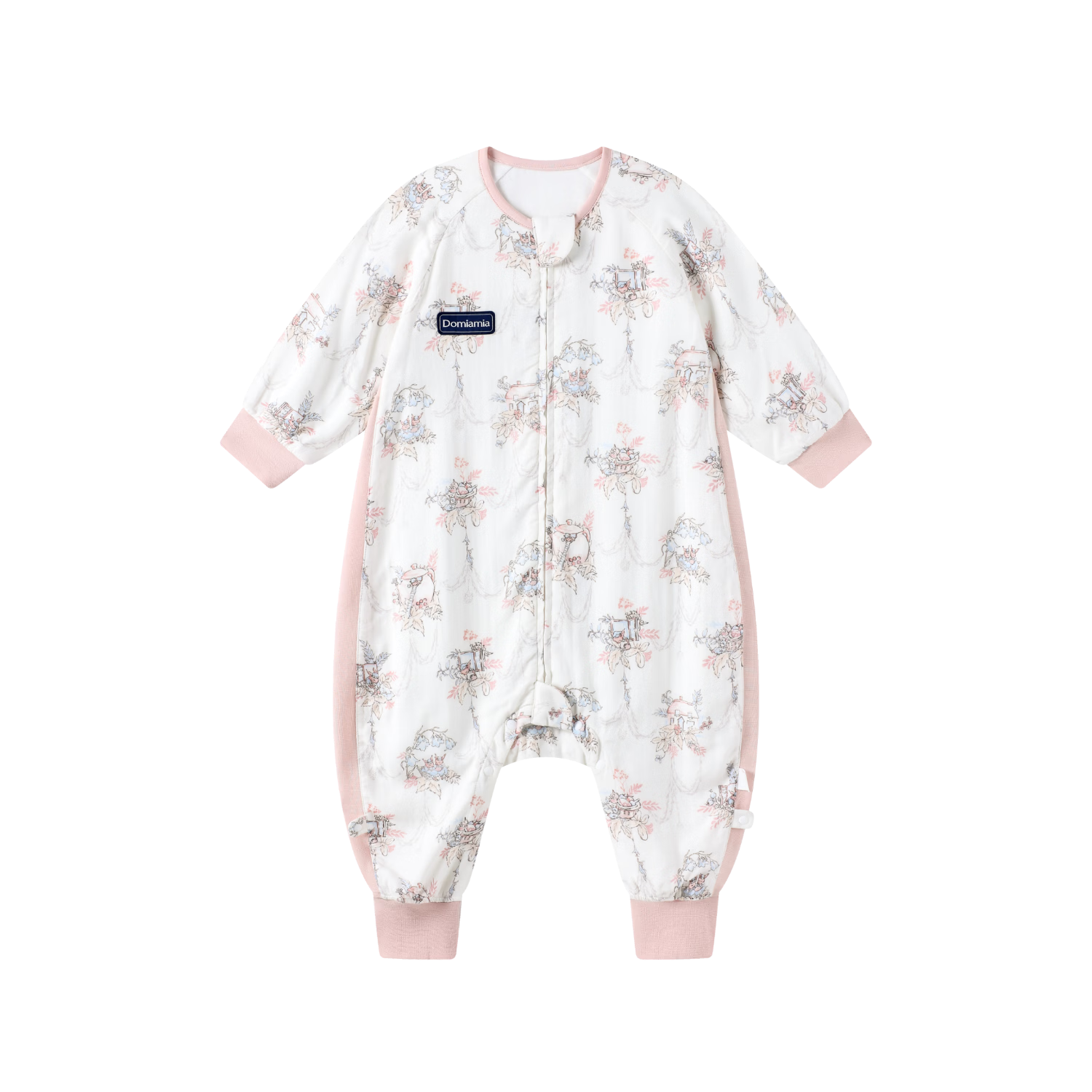 DOMIAMIA Baby Sleeping Bag, Split-Leg Design for All Seasons, Anti-Kick Blanket with Four Layers of Gauze, Brim Size L, 21-25 Degrees