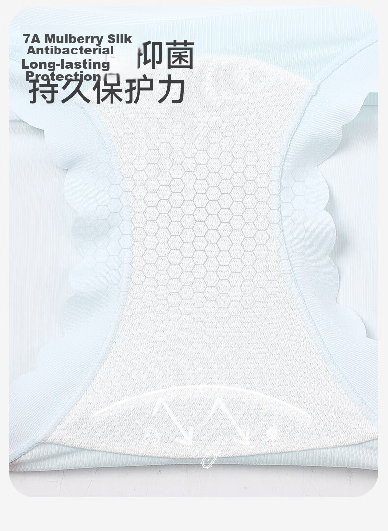 Jiusuiban Ice Silk Children's Underwear Girls Spring Summer Moisture-Wicking Ultra-Thin Cooling Triangle Panties Silk Antibacterial Shorts 7A 5