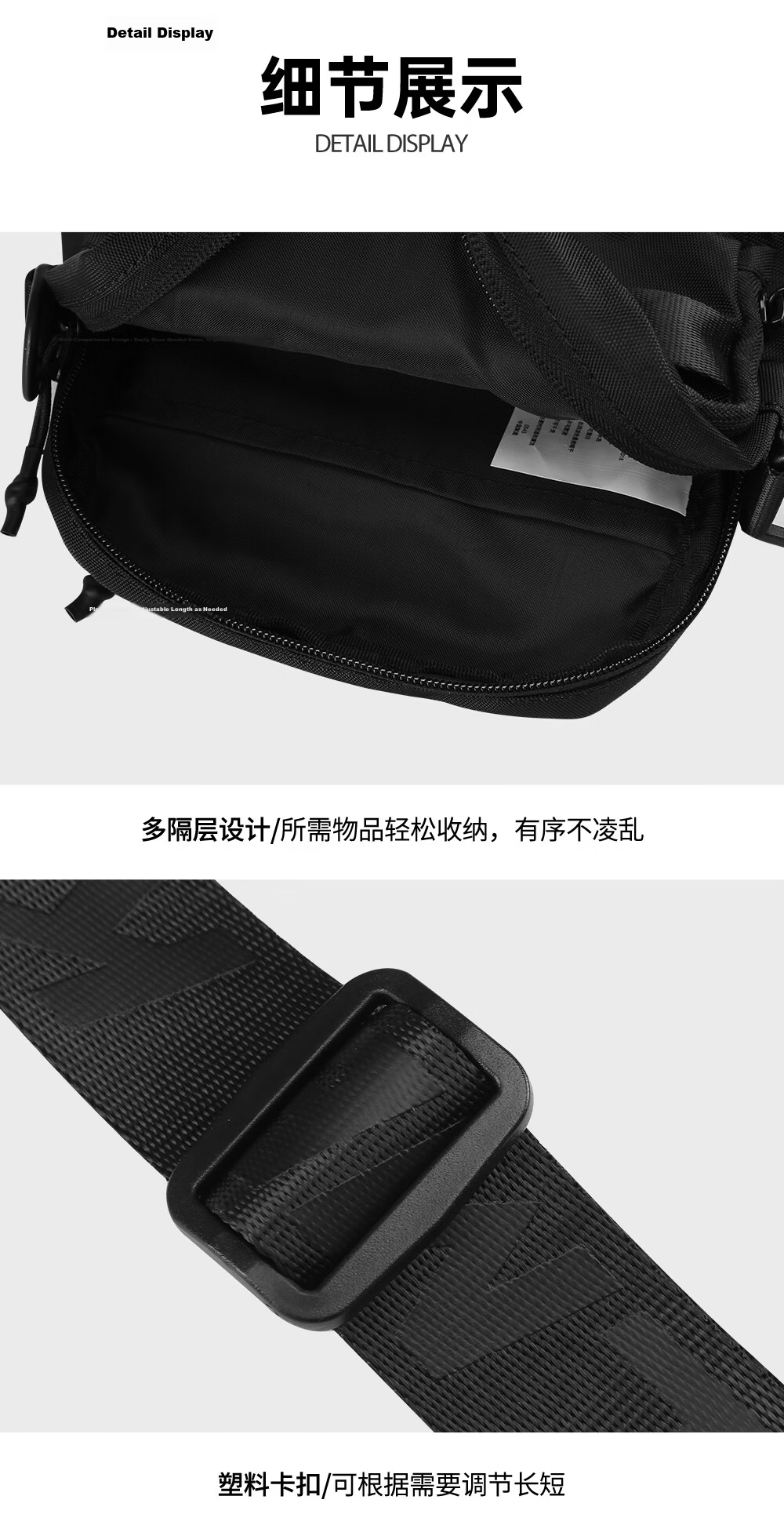 KELME Men's Single Shoulder Bag Women's Crossbody Commuter Cycling Outdoor Casual Multifunctional Travel Work Office Bag 5
