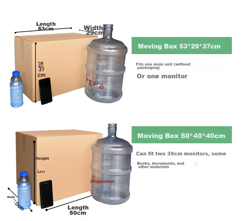 QDZX Large Moving Cardboard Boxes Storage Organizer Box for Packing and Storing Luggage Without Buckle Handle 60*40*50 (5 Pack) 8
