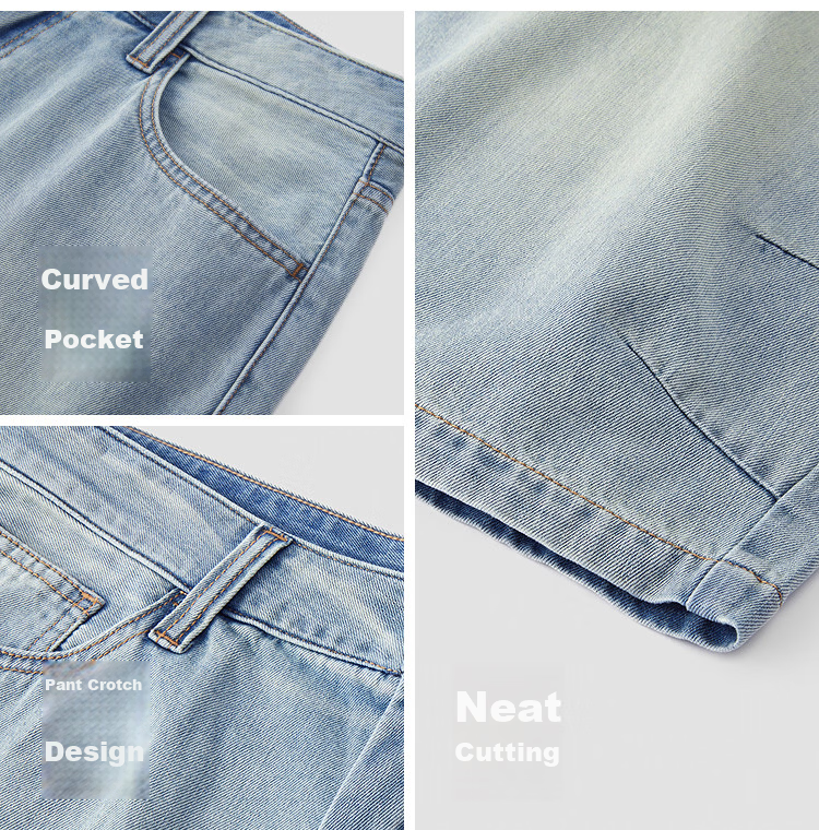 Semir Men's Summer Lightweight Cool Loose Straight-Leg Jeans 2026 Vintage Washed Six-Point Shorts 109326122101 11