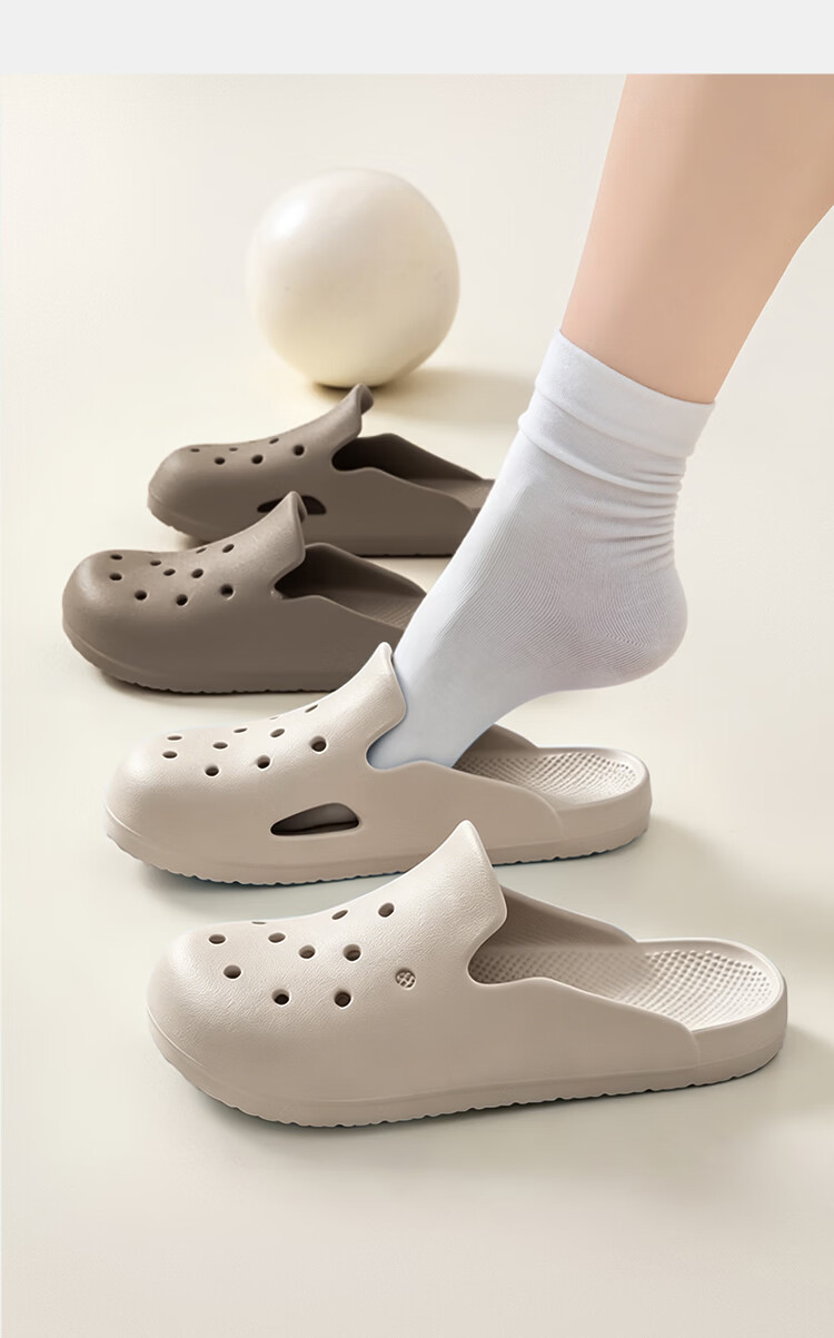 Home Story × J Dear Self-Developed EVA Odor-Resistant Ultra-Soft Perforated Slippers for Women, Pink, Size 37/38 29