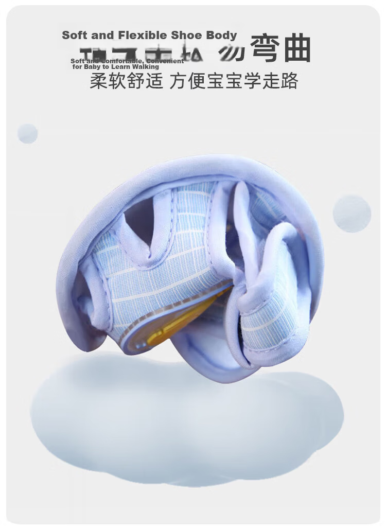 9i9 Baby Toddler Walking Shoes Summer Soft Sole Non-Slip Closed-Toe Sandals 0-1 Year Old Infant Pre-Walking Shoes Indoor Cartoon Bear Blue Size 12 7