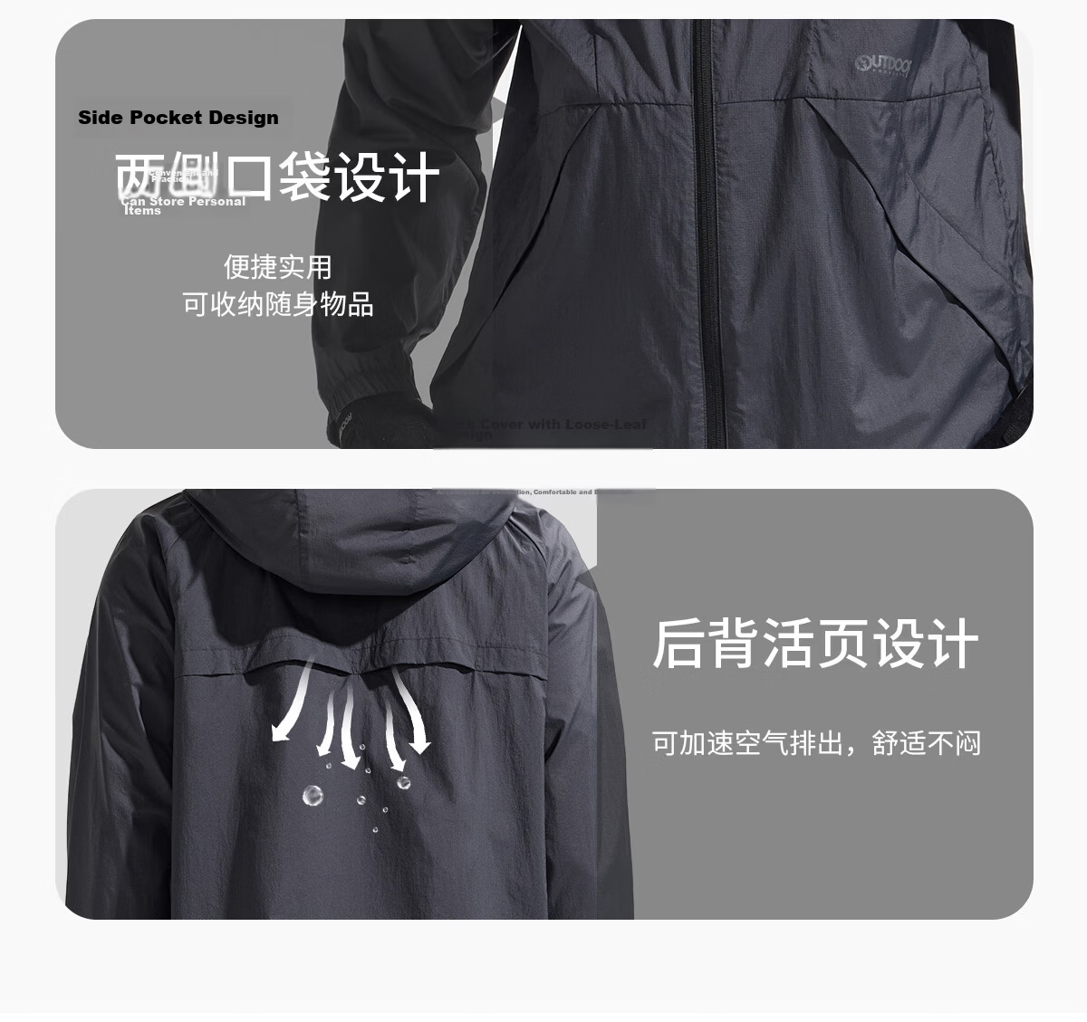 OUTDOOR PRODUCTS Men's Sun Protection Jacket Spring Summer 2026 Lightweight Comfortable Water-Repellent Coat UV Protection UPF50+ OFPF621312 6