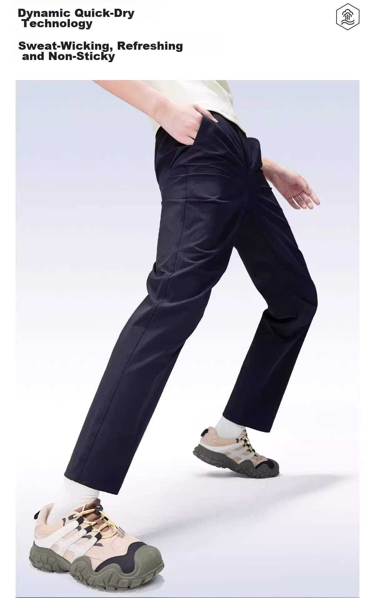 Camel Women's Outdoor Quick-Dry Pants Spring Summer Woven Cool Breathable Moisture-Wicking High UV Protection Hiking Mountaineering Trousers for Men 11