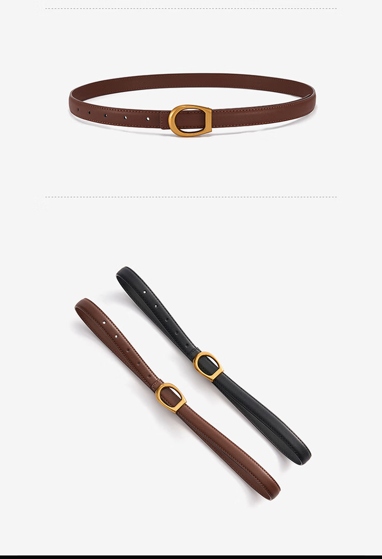 RED DRAGONFLY 2026 New Genuine Leather Belt, Women's Waistband, Fashionable Slim Waist Pants, Birthday Gift for Mom, Comes with Gift Box 6