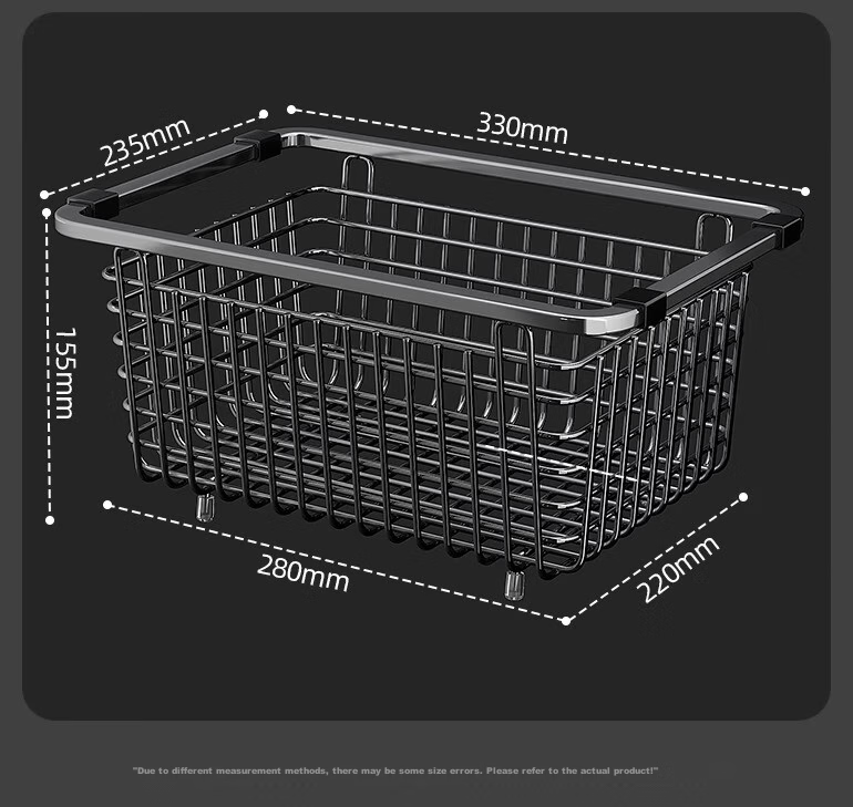 MUYA Stainless Steel Kitchen Sink Draining Rack Expandable Vegetable Strainer Basket 29