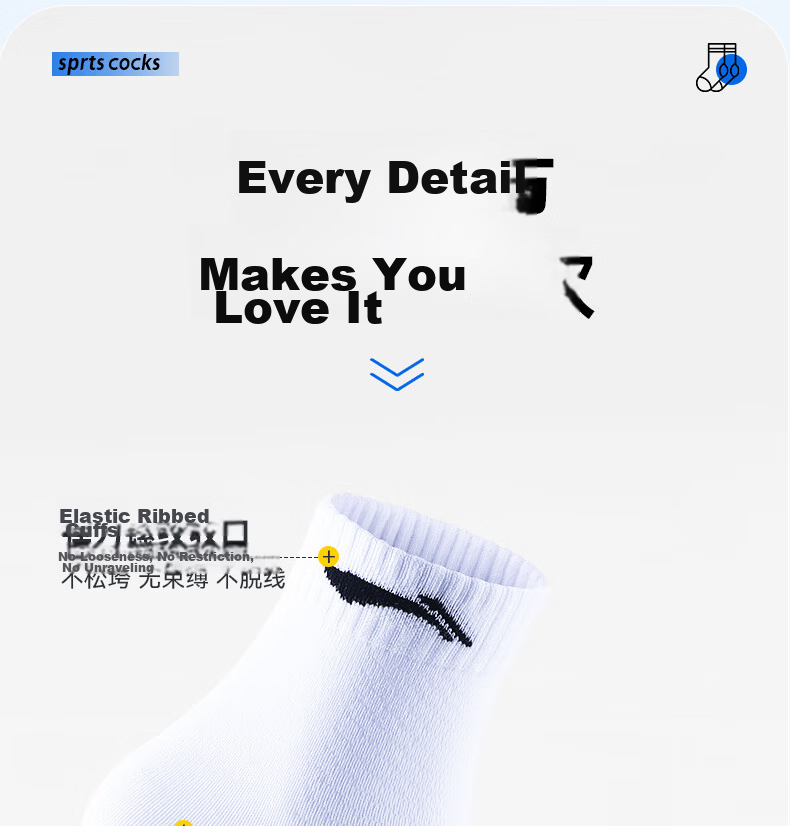 LI-NING Socks (4 Pairs) Sports Socks Unisex Summer Breathable Mid-Calf Anti-Odor Sweat-Absorbing Running Badminton Socks 5