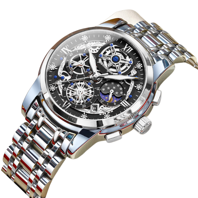 GEORGCOUNT Swiss Business Men's Watch Fully Automatic Waterproof Skeleton Mechanical Quartz 2025 New Luxury Men's Watch