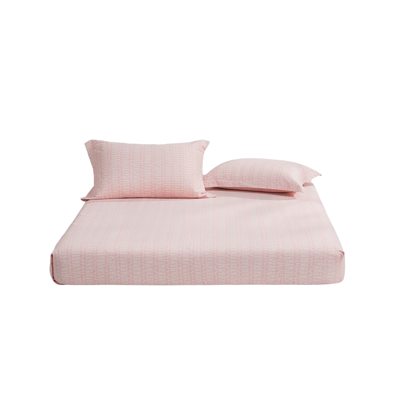 FUANNA Pure Cotton Fitted Sheet, Single Piece, 60-Count Long-Staple Cotton, Washable, Non-Slip Bedding, All-Cotton Bed Cover Protective Case for 1.5-Meter Bed