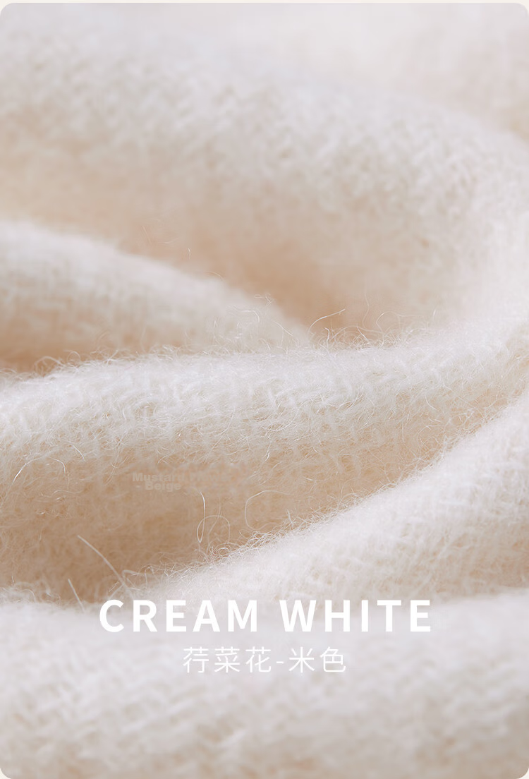 JIUMU Pure Wool Scarf for Women, Autumn And Winter Warm Outer Wrap Shawl, Gift for Mom And Elders, Christmas Birthday Present, Gift Box Packaging 16