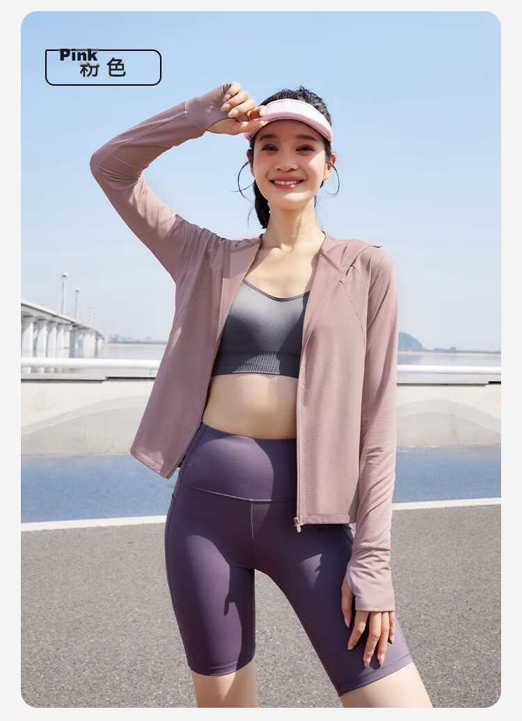 JD Original Sun Protection Jacket for Women, Breathable UV-Resistant Hooded Lightweight Coat, Loose-Fitting Versatile New Style, Light Gray, XS 19