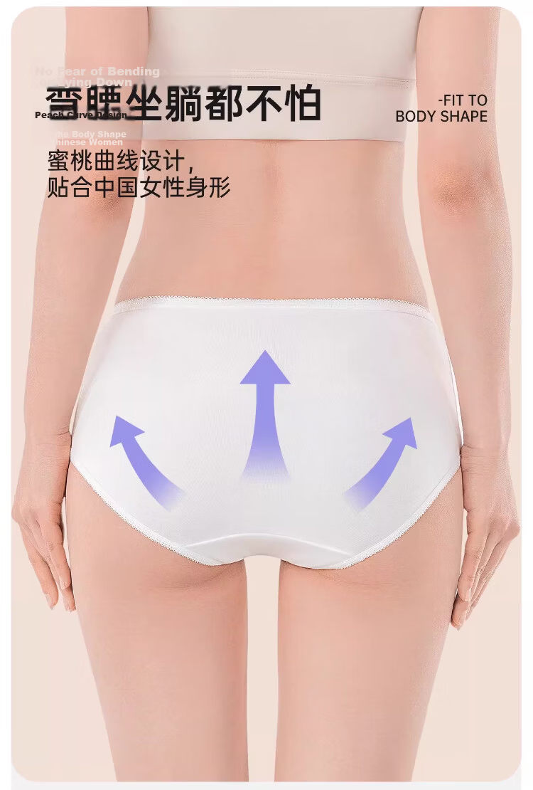 Langsha Women's Disposable Cotton Maternity Postpartum Plus Size Individually Packaged Sterilized Travel Triangle Day-Use Underwear 10