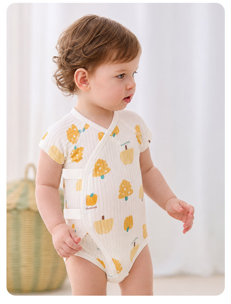 Babyprints Newborn Bodysuit 2-Pack Baby Short Sleeve Cotton Romper Summer Thin Triangle Jumpsuit Pink 52cm 16