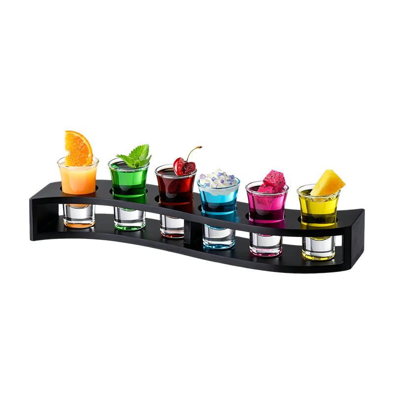 CLITON Cocktail Tequila Shot Glass Set B52 Bomber Bullet Shooter Cups 6-Piece Rack