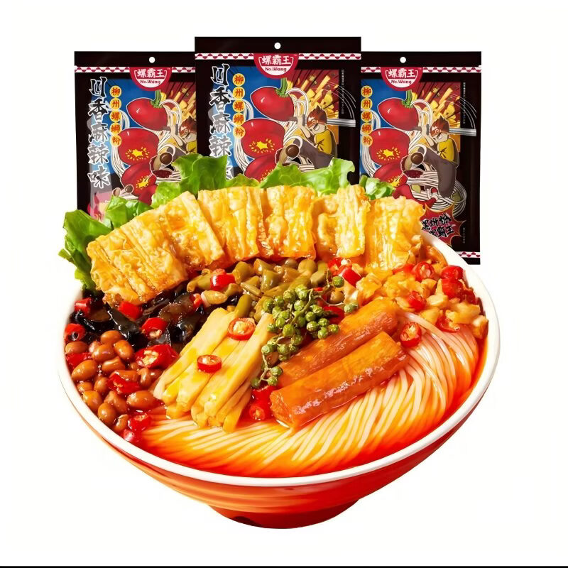 螺霸王麻辣螺蛳粉315g*3袋正宗柳州螺蛳粉香辣米粉爆辣