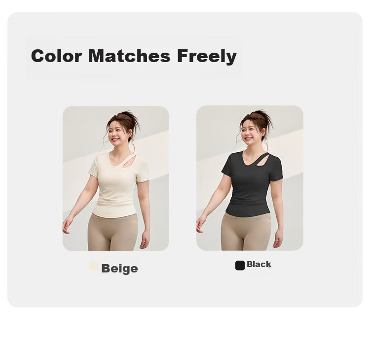 Borui Girl Plus Size Yoga Top Women's Slim Fit Sports Running Fitness Wear Summer 8