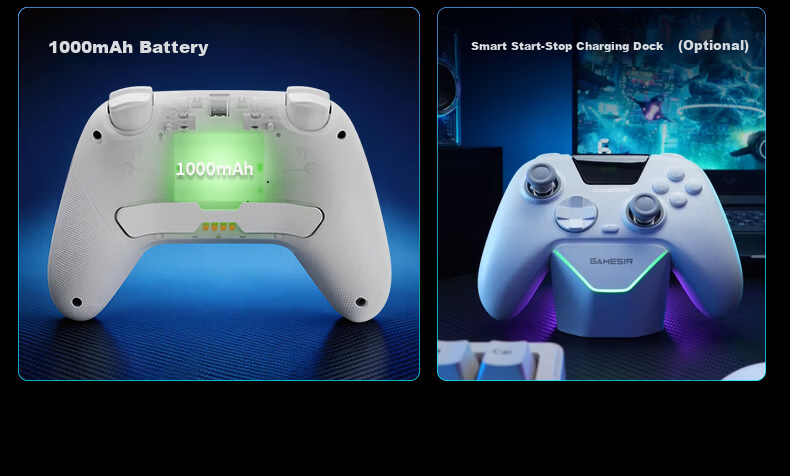 Genshin Little Chicken Stargazer Smart Control Color Screen Adjustable Wireless Game Controller with Motion Sensor【Free Charging Dock with Review】for Mobile NS Android Steam Apple PC Computer Switch 2 7
