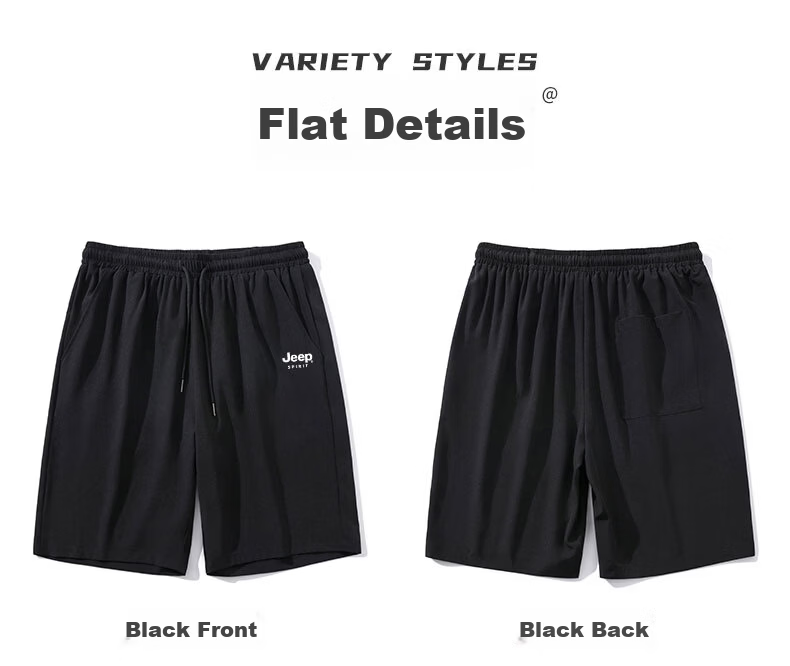 JEEP SPIRIT Men's Summer New Lightweight Ice Feel Loose Breathable Straight Cut Casual Sports Mid-Length Shorts 26