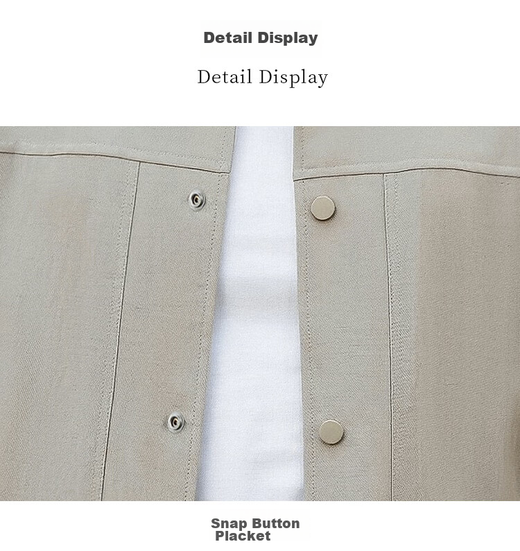 Caesar [Tencel Linen] Polo Collar Jacket Spring Summer Men's Workwear Solid Color Simple Breathable Casual Coat 12