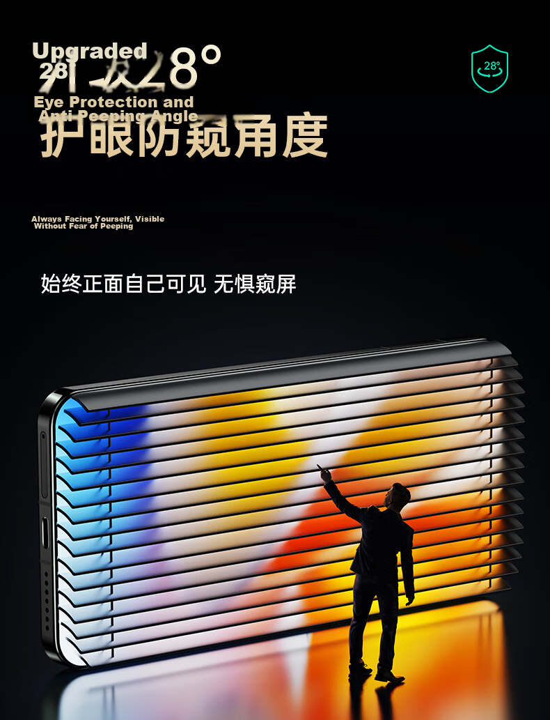 ESR Privacy Tempered Glass Screen Protector for Huawei Mate 80/80 Pro, Full Coverage HD Anti-Scratch Anti-Drop Privacy Protection Film 3