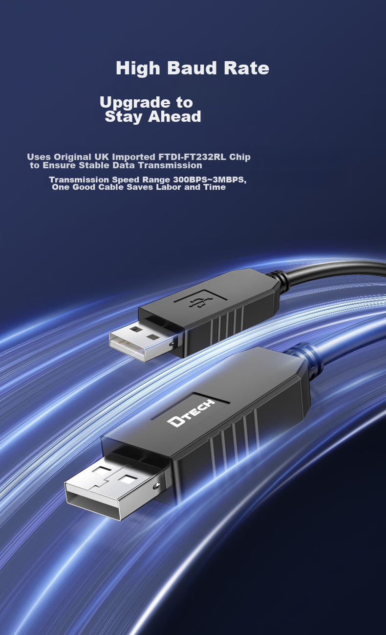 DT-6553 Dite USB to TTL Cable USB to Serial Module Download Cable 4P Upgrade Board Flashing Cable 3.3V Level Output 1.8m 4
