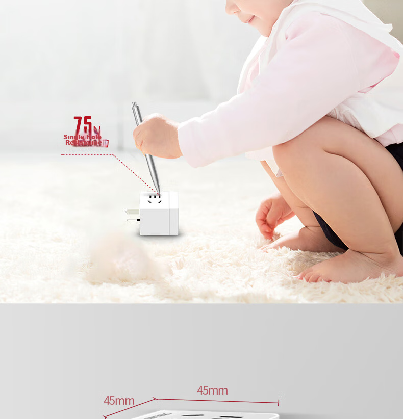 Deli Travel Power Socket Adapter Converter Plug Cube Socket (UK, Hong Kong, Singapore, etc.) One to Three 33631 11
