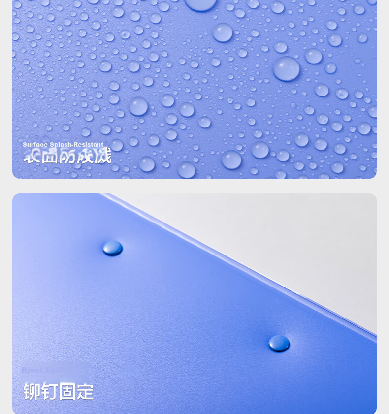 Deli A4 Metal Long Clip Binder + Sheet Protectors, Large Capacity Exam Paper Folder, Poetry Recitation Contract Clipboard, Study And Office Supplies, 5308ES Blue 13