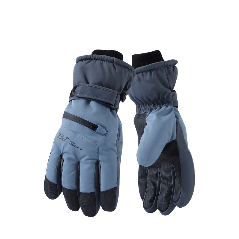 Jian Cai Ski Gloves Men Four Seasons Fleece Thickened Water-Repellent Touchscreen Outdoor Sports Cold-Resistant Warm Cotton Gloves Women