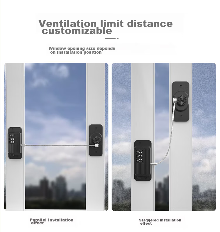 9i9 Child Safety Window Lock Refrigerator Combination Lock Security Lock Positioning Password Lock A11 13