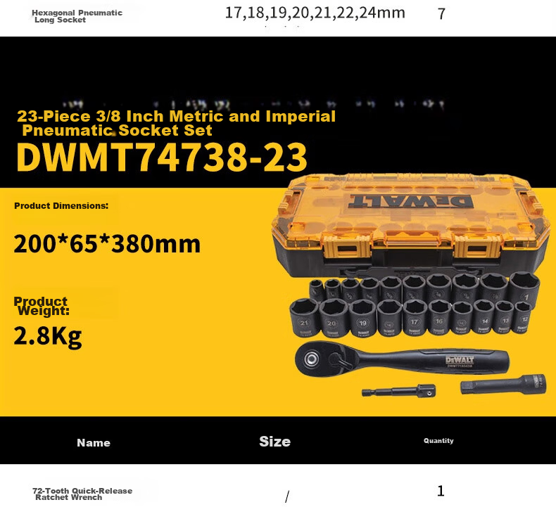 DEWALT 15-Piece 1/4 & 3/8 Socket Accessory Set 13