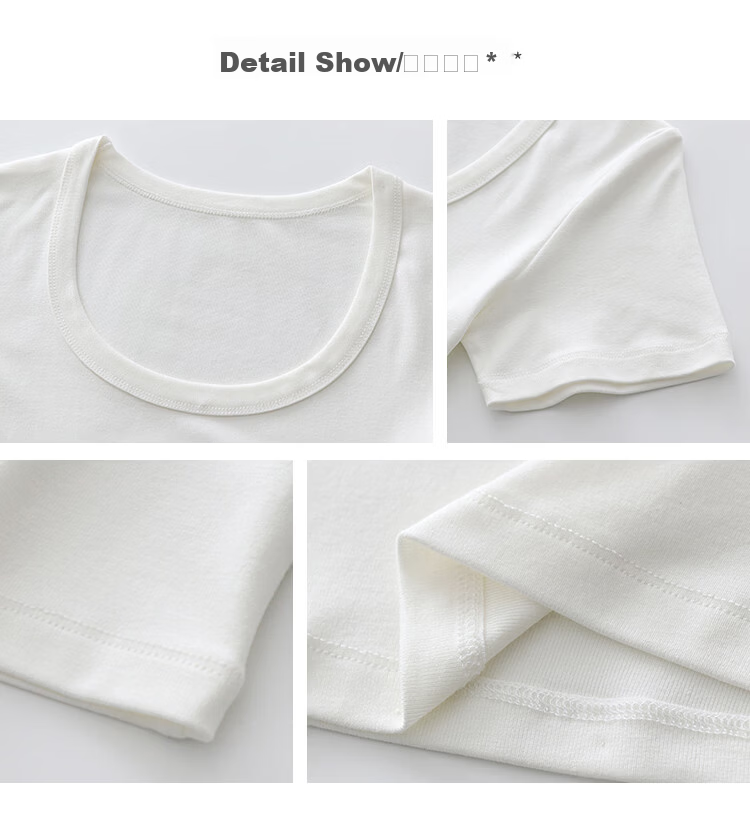 Herbal Original Color Short Sleeve T-Shirt Women Basic White Loose Korean Style Summer 2026 New Round Neck Black Top 6