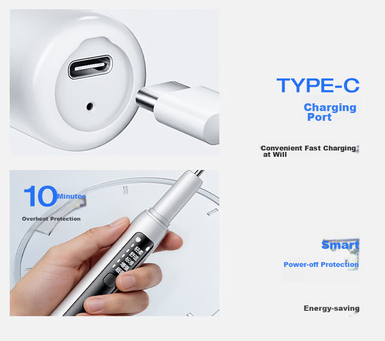 Lenovo Ultrasonic Dental Cleaner Teeth Tartar Remover Oral Irrigator Yellow Stain Tartar Cleaning Plaque Polishing Tool Medical Home Use JD Self-operated 20