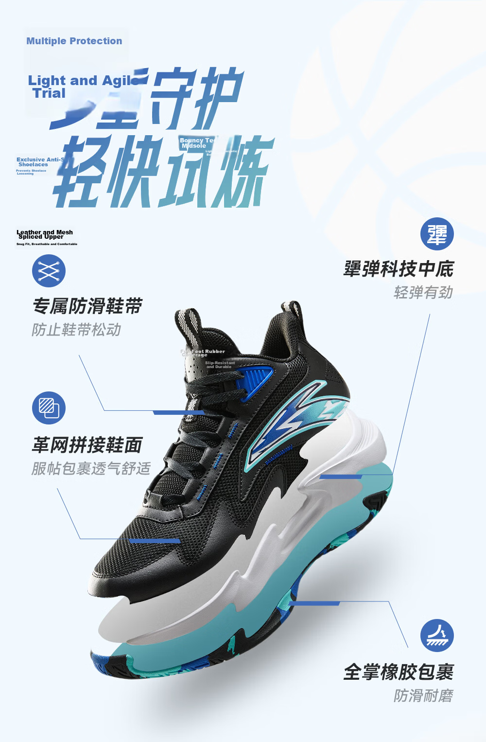 Anta Kids Boys Sports Shoes 2026 Summer Breathable Mesh Trial Basketball Shoes A12621111 2