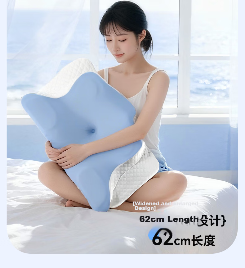 Zhiguozhe Neck Support Pillow Side Sleeping Cervical Pillow Deep Sleep Anti-Snore Adult Ergonomic Butterfly Memory Foam Pillow 32
