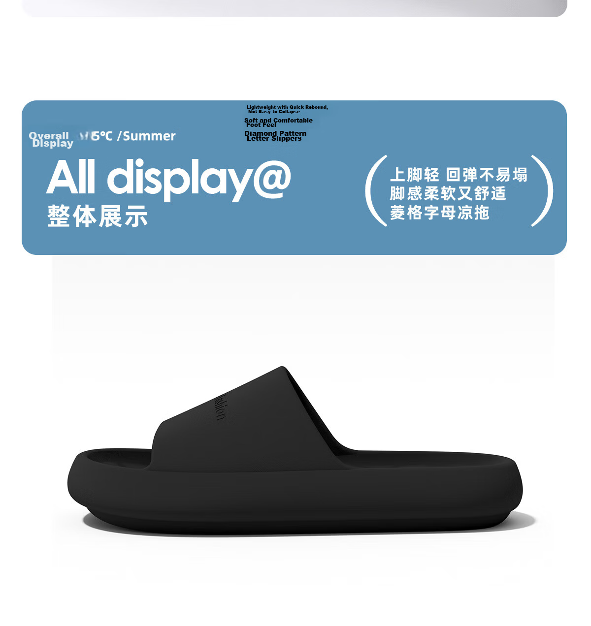 Runrou Men's Summer EVA Anti-Odor Non-Slip Indoor Home Bathroom Shower Slippers Soft Comfortable Cool Summer Slides 22