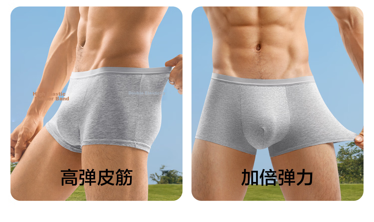 BADIGAO Disposable Men's Boxer Briefs Travel Pure Cotton Sterile Wash-Free Large Size 4XL Shorts 12