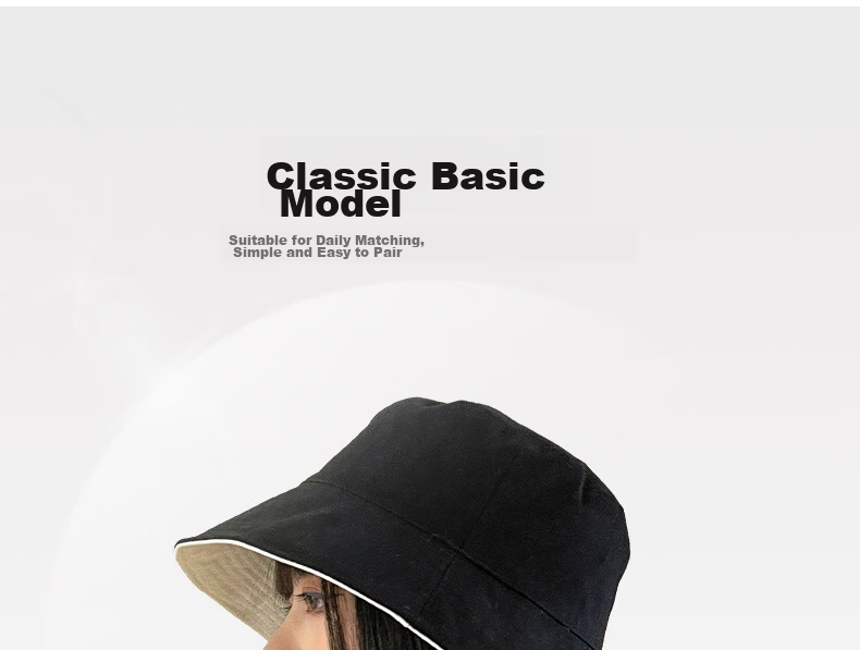 QUEEN.EASY Solid Color Reversible Fisherman Hat Women Summer Versatile Sunshade Sunscreen Bucket Hat Spring Autumn 2026 New Arrival 5