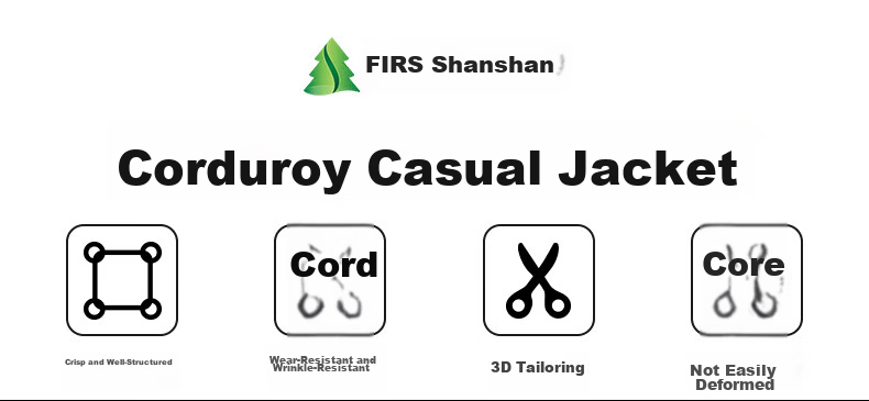 Shanshan [Corduroy] High-End Men's Casual Lapel Workwear Loose Trendy Versatile Jacket Coat for Spring and Autumn 1