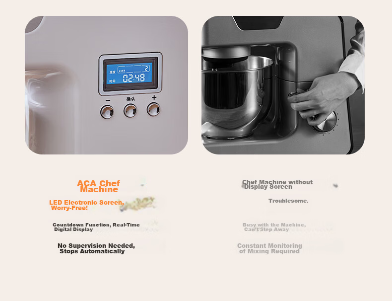 ACA 5L Kitchen Machine Home Fully Automatic Dough Kneading Mixer Egg Beater Meat Grinder Noodle Press AM-CG108-1 12