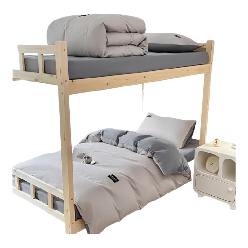 Wuyinliangpin Cotton Student Dormitory Bedding Set, Three-Piece, for 0.9/1.2 Meter Beds, Duvet Cover And Bed Sheet 150*200cm