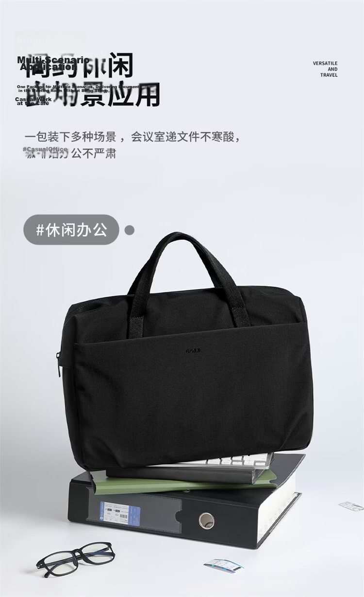 GOLF Business Briefcase Men's Large Capacity 15.6/16 Inch Laptop Bag Lightweight Casual Office Bag 6