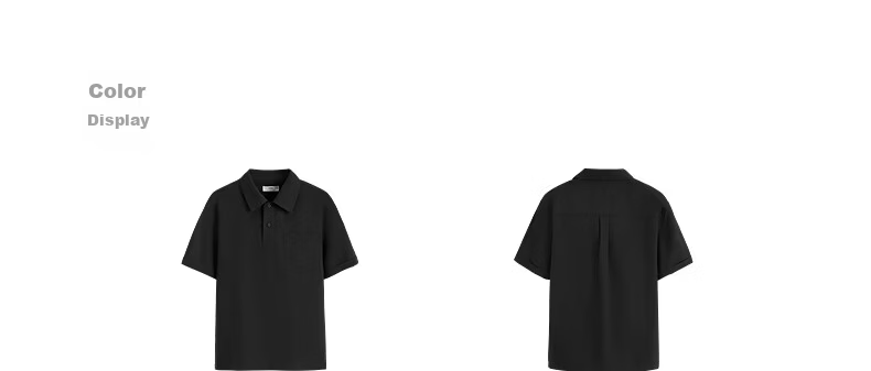 GXG Men's Casual Loose Fit Polo Shirt with Linen Blend Pocket Design and Spread Collar Short Sleeve 2026 Summer New Arrival 4