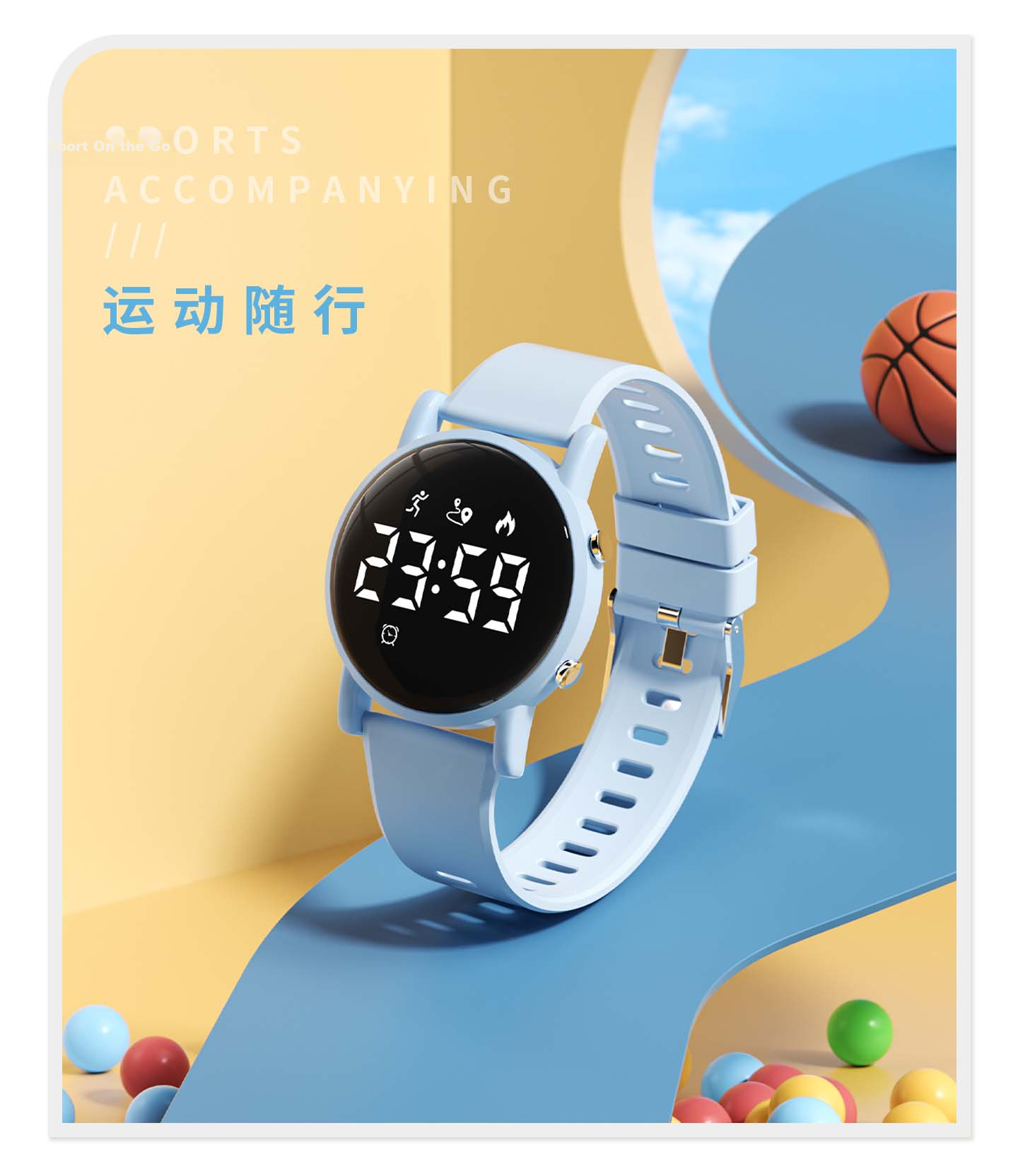 Koshi Youth Student Watch Kids Outdoor Sports Waterproof Silent Vibration Alarm Electronic Watch for Boys and Girls 9