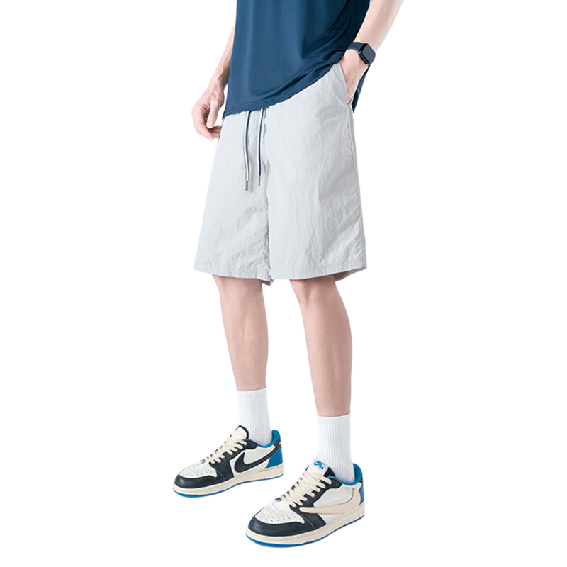 GLM Men's Summer Loose Comfortable Shorts, Wearable Outside, Five-Point Chinese Style Basketball Running Pants
