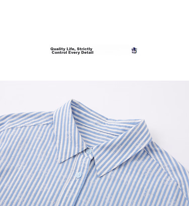 Demana [with Lyocell/Cotton] Spring Vintage Style Striped Jacquard Shirt Loose Fit Petite Women's Blouse 12