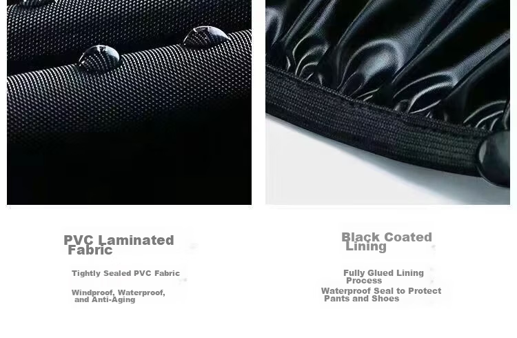 Minggu Waterproof Shoe Covers Rainproof Non-slip Thickened Wear-resistant Sandproof 360 Full Coverage PVC High Tube 40CM Size S 11